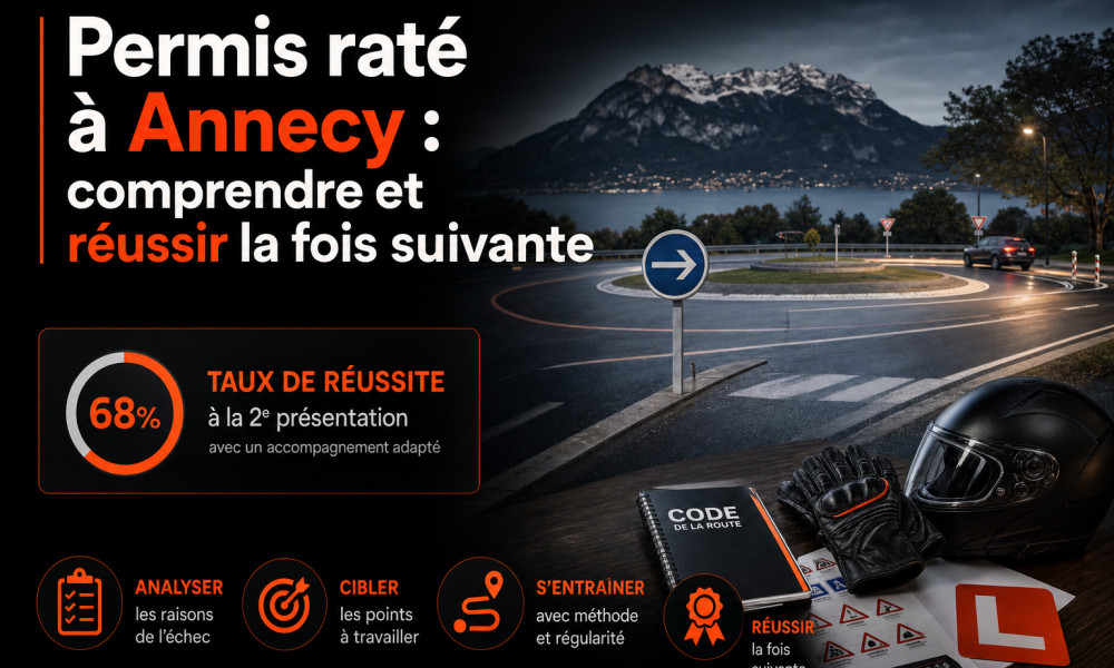 Permis raté à Annecy : comprendre et réussir la fois suivante