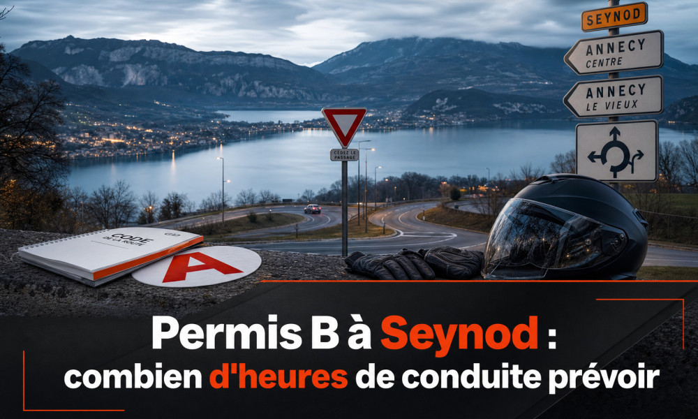 Permis B à Seynod : combien d'heures de conduite prévoir